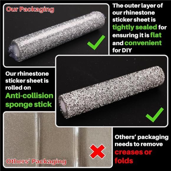 Bling Rhinestone Sticker DIY Home Decor Stickers Self-Adhesive Crystal Sheet - Picture 2 of 6